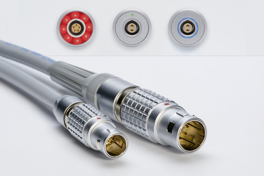LEMO’s HALO LED connector now in available in 3 different designs